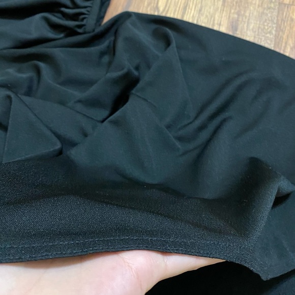 Retro vintage black midi dress w/ cowl back - Picture 15 of 16